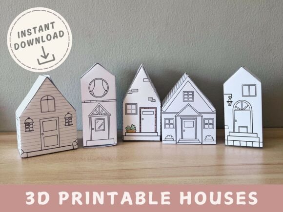 3D Paper House DIY Craft: 3D SVG for Kids