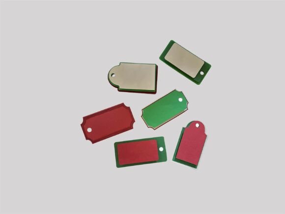 3D SVG Christmas Gift Tags for Editorial Design