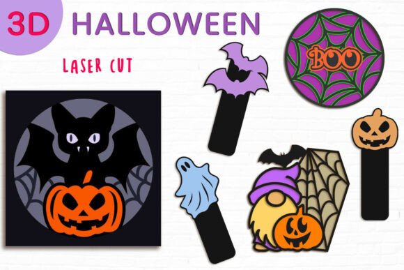 3D SVG Halloween Gnome Bookmark Review