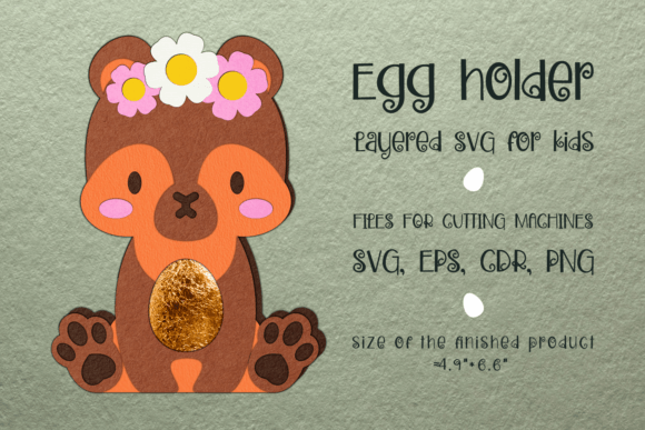 Baby Bear Easter Egg Holder: 3D SVG Shapes Review