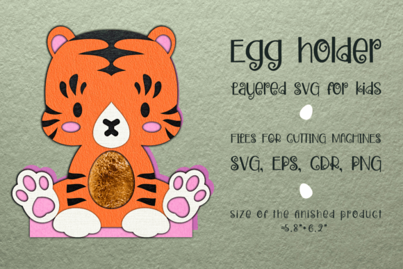 Baby Tiger Easter Egg Holder: 3D SVG Shapes Review