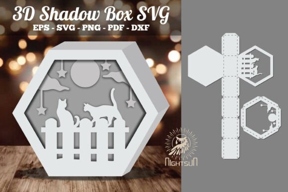 Cat Papercut 3D SVG for Local Business Branding