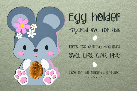 Cute Mouse Easter Egg Holder: 3D SVG Shapes Review