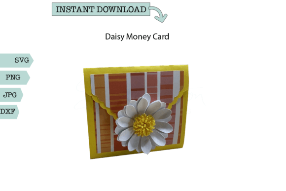 Daisy Money Card SVG: 3D Shapes for Crafters