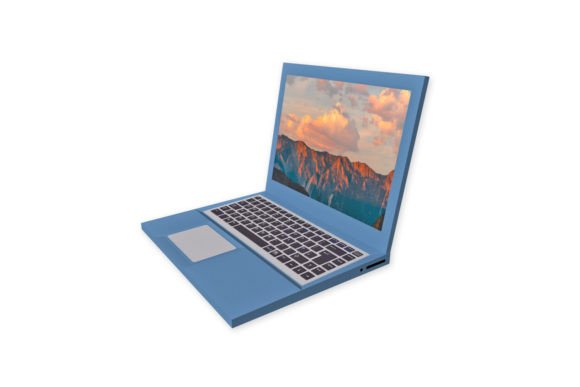 DIY Papercraft Laptop: 3D SVG Shapes for Editorial