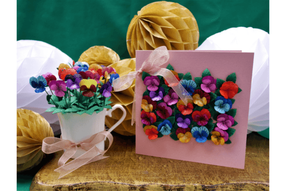 Dwarf Pansy Bundle: 3D SVG for Greeting Cards