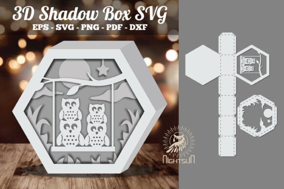 Family Owl 3D SVG for Shadow Boxes Review