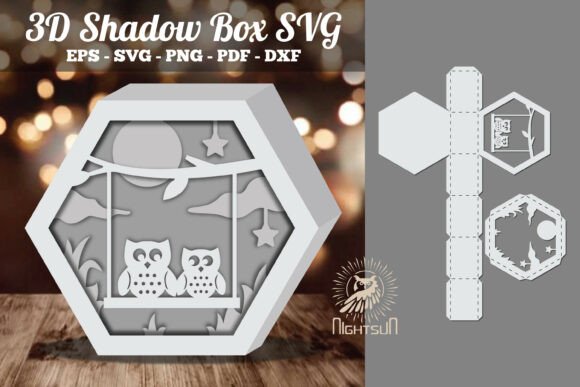 Family Owl 3D SVG for Shadow Boxes Review