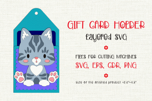 Norwegian Forest Cat 3D SVG for Greeting Cards