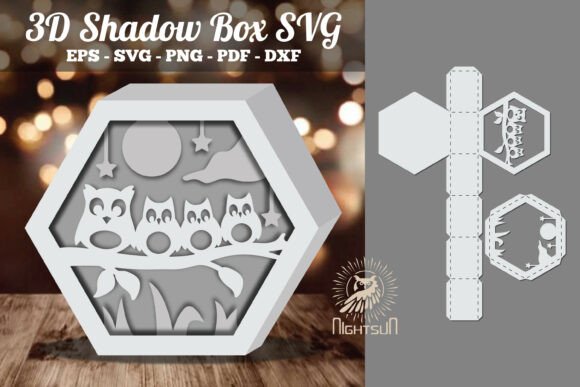 Owl Papercut 3D Shadow Box SVG 6: 3D SVG for Other Crafts