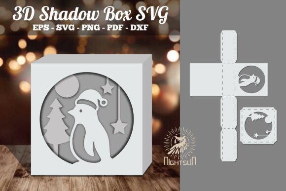 Penguin 3D Papercut Shadow Box SVG Review
