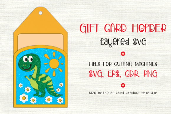 Tyrannosaurus Rex Gift Card Holder: 3D SVG for Animals