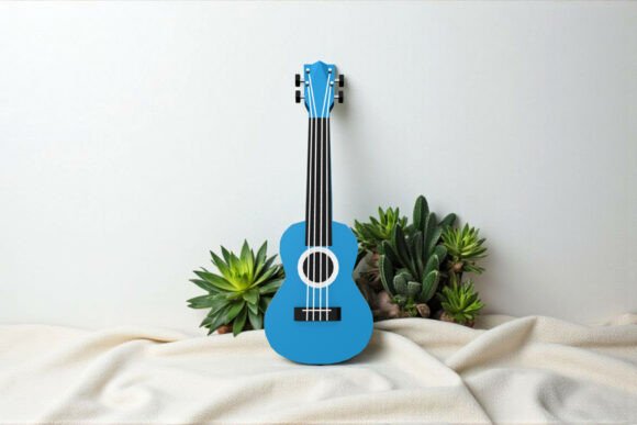 Ukulele 3D SVG: Music Papercraft Asset Review